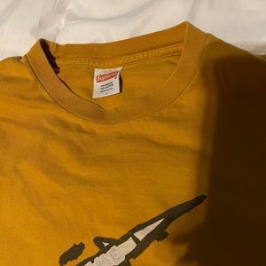 Men’s Vintage Supreme Shirt Mustard Yellow Lareg